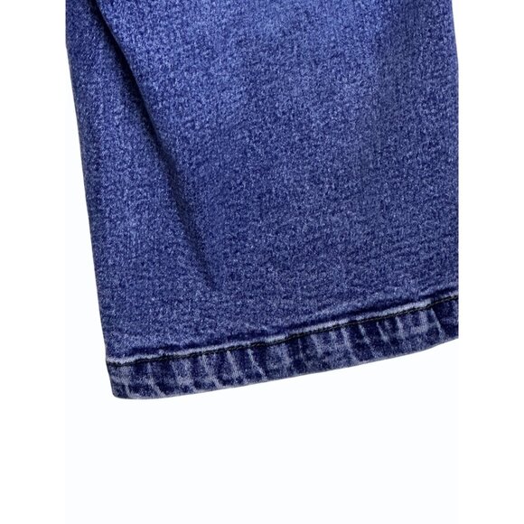 Denim 24/7 Cropped Flower Cutout Stretch Jeans Size 22W Faded Blue Casual Summer - Picture 9 of 11